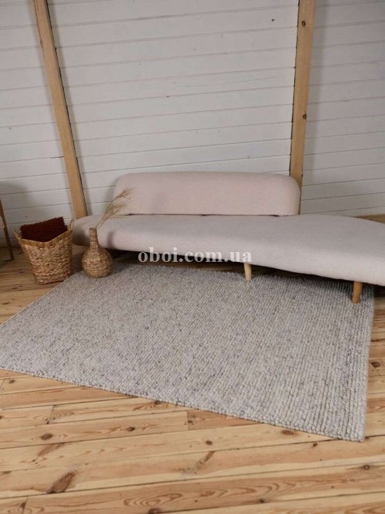 Ковер на пол Rugs Palace из материала Шерсть, Коттон, цвет: Бежевый, Серый в интерьере